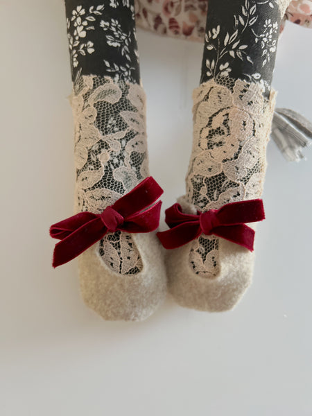 Wonder-Filled Bespoke Horse Doll // Embroidered Floral - DaintyCheeks