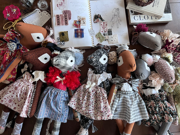 Wonder-Filled Bespoke Horse Doll // Vintage Sage Floral