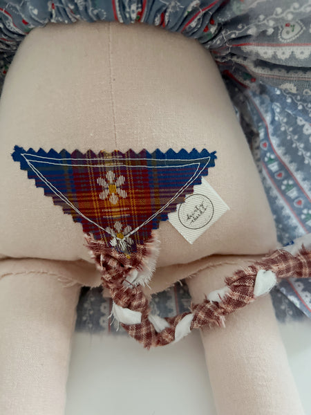 Wonder-Filled Bespoke Horse Doll // Blue Floral - DaintyCheeks