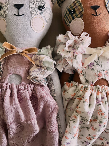 Wonder-Filled Bespoke Teddy Bear // Mustard Floral
