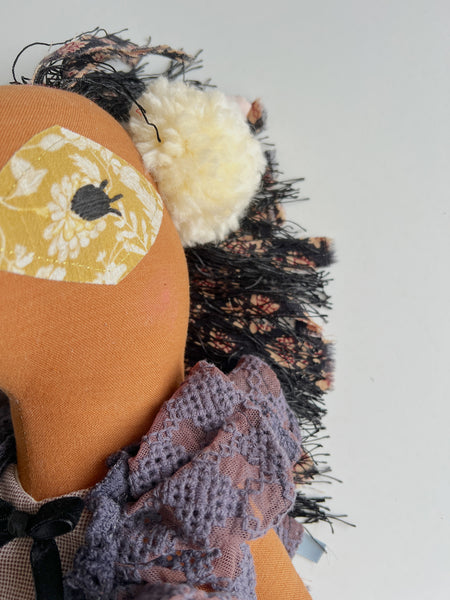 Wonder-Filled Bespoke Horse Doll // Indigo Floral - DaintyCheeks