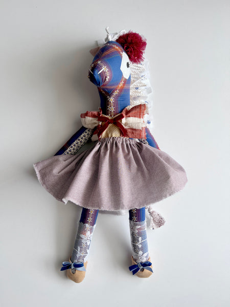 Wonder-Filled Bespoke Horse Doll // Blue Daisy