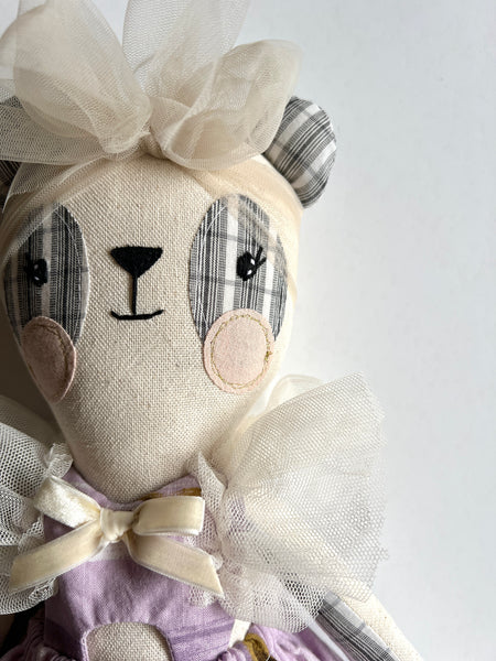Wonder-Filled Bespoke Teddy Bear // Lilac Lace