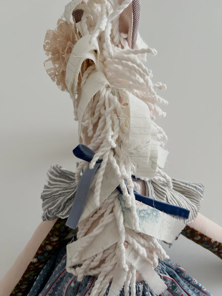 Wonder-Filled Bespoke Horse Doll // Blue Floral - DaintyCheeks