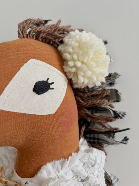 Wonder-Filled Bespoke Horse Doll // Cream Ruffle - DaintyCheeks