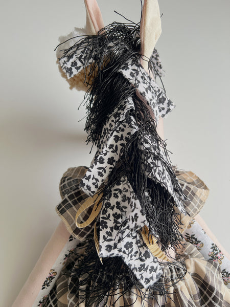 Wonder-Filled Bespoke Horse Doll // Neutral Plaid