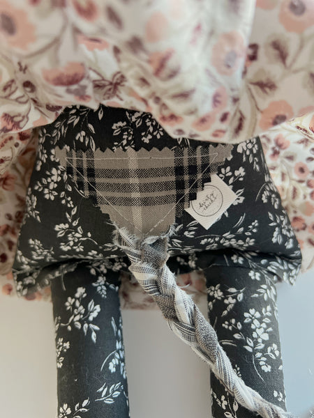 Wonder-Filled Bespoke Horse Doll // Embroidered Floral - DaintyCheeks