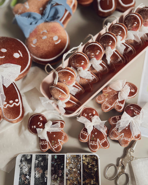 Velvet Gingerbread Babe Ornament