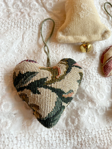 90's Nostalgic Holiday Set// Vintage Upholstery Ornament Set