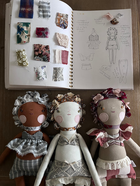 Bespoke Ocean Darling Art Doll Set // Sandcastle