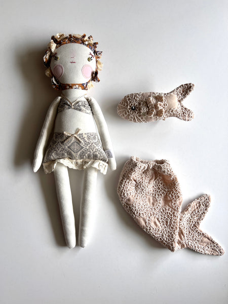 Bespoke Ocean Darling Art Doll Set // Sandcastle