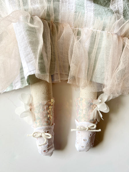 Wonder-Filled Attic Ghost// Blush & Mint Stripe