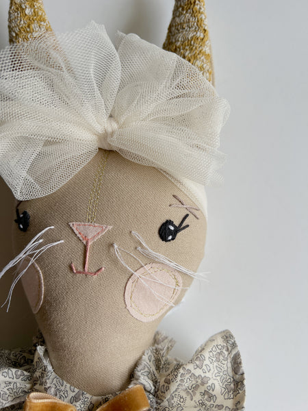 Wonder-Filled Garden Hare Bespoke Doll // Pebble Terrace