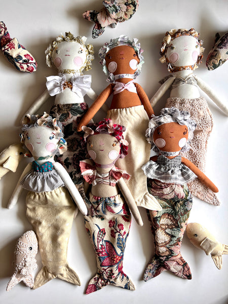 Bespoke Ocean Darling Art Doll Set // Sandcastle
