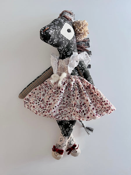 Wonder-Filled Bespoke Horse Doll // Embroidered Floral