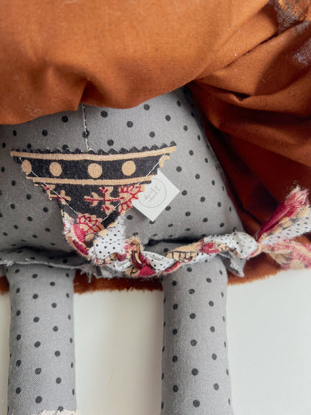 Wonder-Filled Bespoke Horse Doll // Lilac & Chocolate Floral