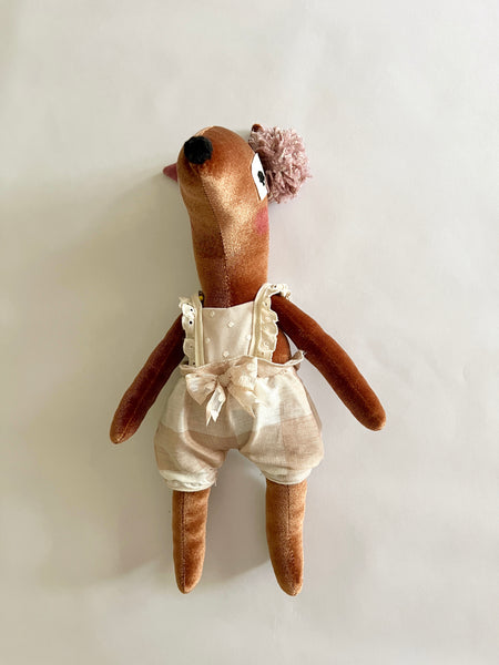 Velvet Baby Deer // Neutral Romper