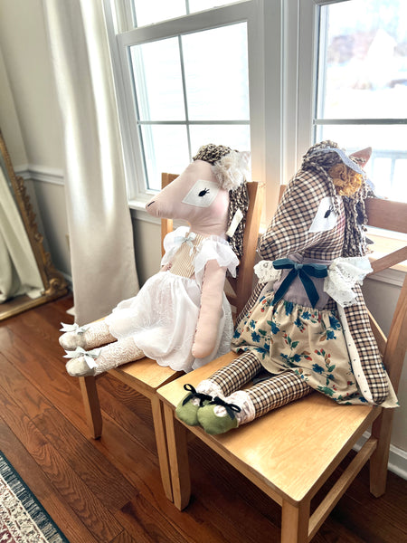 Wonder-Filled Oversized Bespoke Horse Doll // Vintage Embroidered - DaintyCheeks