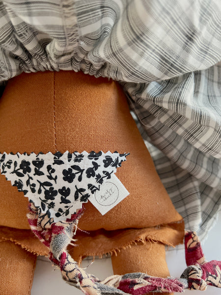 Wonder-Filled Bespoke Horse Doll // Monochromatic Eyelet - DaintyCheeks