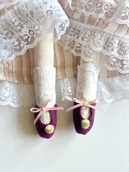 Wonder-Filled Attic Ghost// Blush Sparkle Stripe