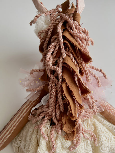 Wonder-Filled Bespoke Horse Doll // Blush Garden Floral Stripe - DaintyCheeks