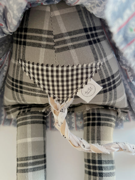Wonder-Filled Bespoke Horse Doll // Red & Blue Heart Floral - DaintyCheeks