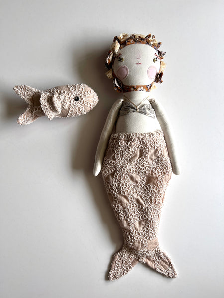 Bespoke Ocean Darling Art Doll Set // Sandcastle