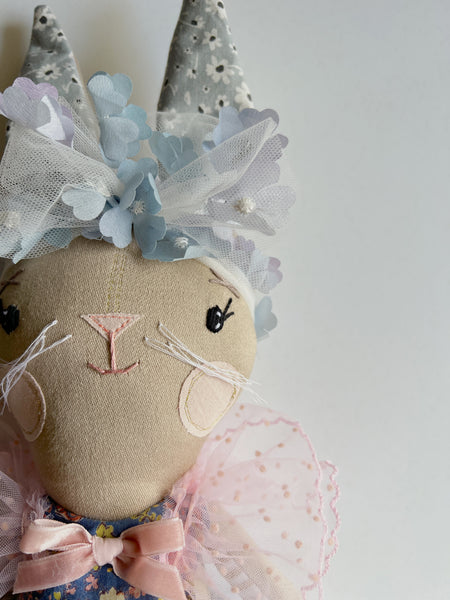 Wonder-Filled Garden Hare Bespoke Doll // Hydrangea Ruffle