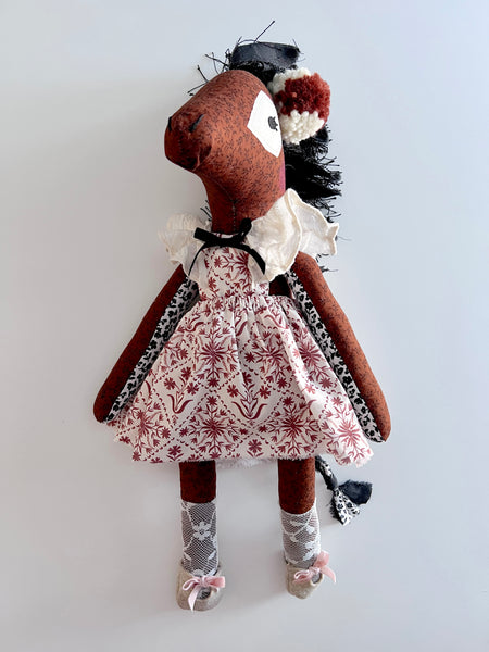 Wonder-Filled Bespoke Horse Doll // Rust Folk Art
