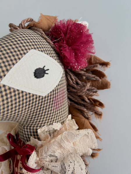 Wonder-Filled Bespoke Horse Doll // Berry Floral