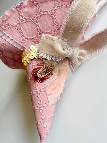 Wonder-Filled Attic Ghost// Blush Sparkle Stripe