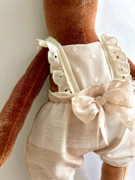 Velvet Baby Deer // Neutral Romper