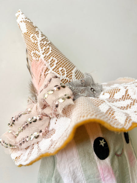 Wonder-Filled Attic Ghost// Blush & Mint Stripe