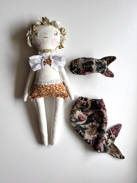 Bespoke Ocean Darling Art Doll Set // Pearl