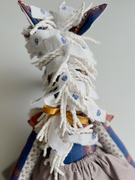 Wonder-Filled Bespoke Horse Doll // Blue Daisy