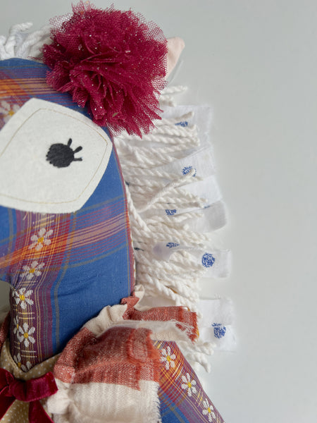 Wonder-Filled Bespoke Horse Doll // Blue Daisy