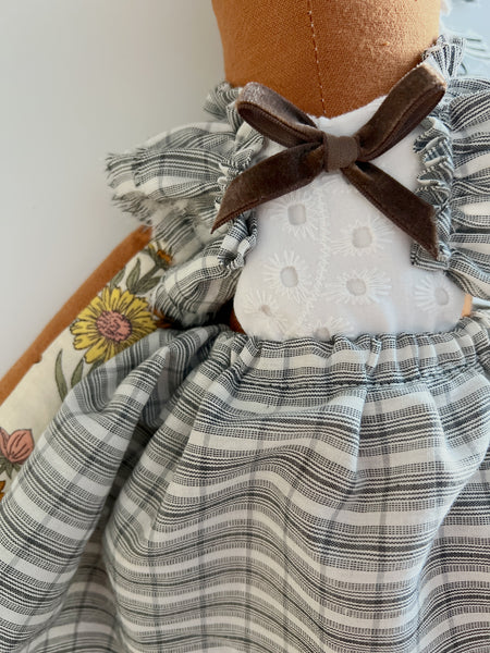 Wonder-Filled Bespoke Horse Doll // Monochromatic Eyelet - DaintyCheeks