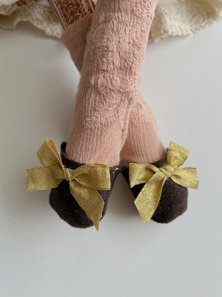 Wonder-Filled Bespoke Horse Doll // Blush Garden Floral Stripe - DaintyCheeks