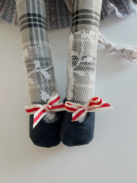Wonder-Filled Bespoke Horse Doll // Red & Blue Heart Floral - DaintyCheeks
