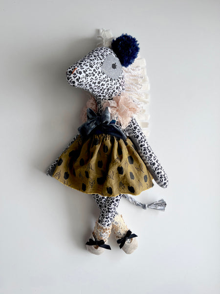 Wonder-Filled Bespoke Horse Doll // Chartreuse Mod Tulip