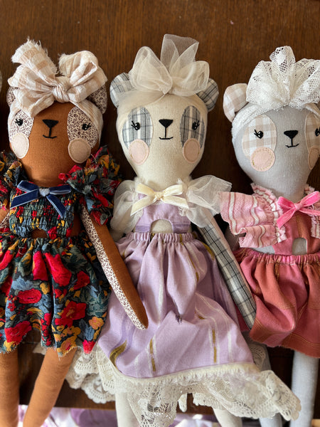 Wonder-Filled Bespoke Teddy Bear // Mustard Floral