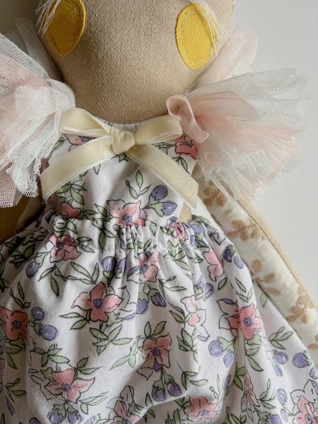 Wonder-Filled Garden Hare Bespoke Doll // Vintage Floral