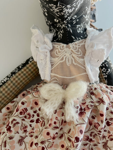 Wonder-Filled Bespoke Horse Doll // Embroidered Floral - DaintyCheeks