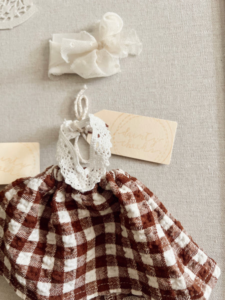 Halloween Furteenie Kitty & Dress-Up Set // Cinnamon Gingham