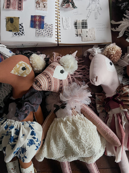 a different up close view of horse dolls
