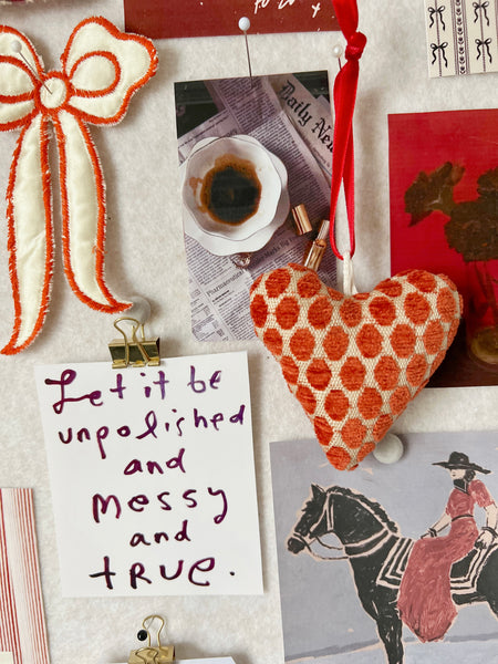 Vintage Upholstery Heart