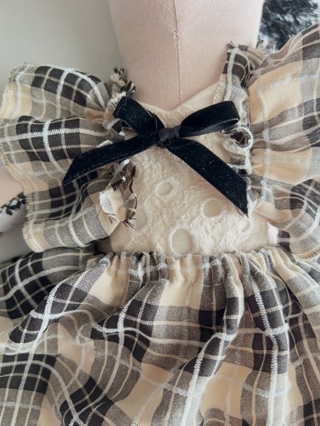 Wonder-Filled Bespoke Horse Doll // Neutral Plaid