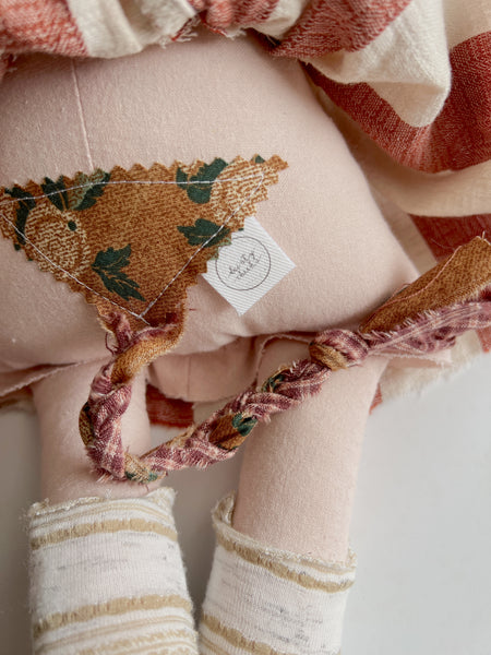 Wonder-Filled Bespoke Horse Doll // Crimson Stripe