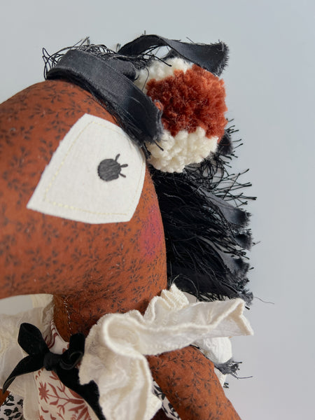 Wonder-Filled Bespoke Horse Doll // Rust Folk Art