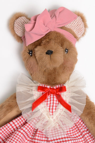 Fuzzy Baby Bear // Valentine Gingham